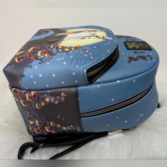 Loungefly Nightmare Before Christmas Spiral Hill Jack & Sally Mini Backpack New! - Picture 9 of 12